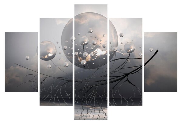 Absztrakt gömbök képe (150x105 cm)