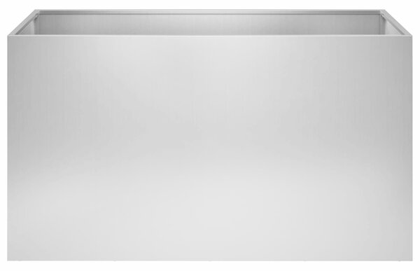 VidaXL Kerti cserép 2 db Ezüst 80 x 50 x 50 cm Horganyzott Acél