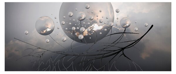 Absztrakt gömbök képe (120x50 cm)