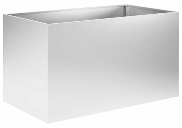 VidaXL Kerti cserép 2 db Ezüst 80 x 50 x 50 cm Horganyzott Acél