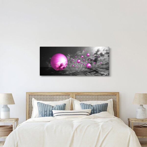 Rózsaszín gömbök képe (120x50 cm)