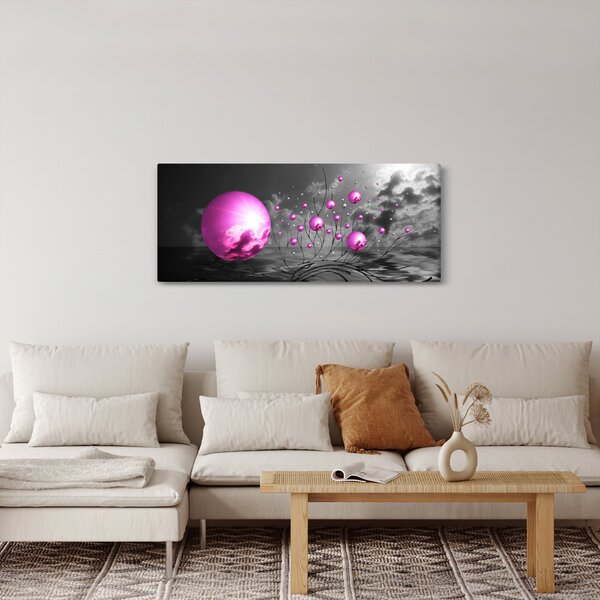 Rózsaszín gömbök képe (120x50 cm)