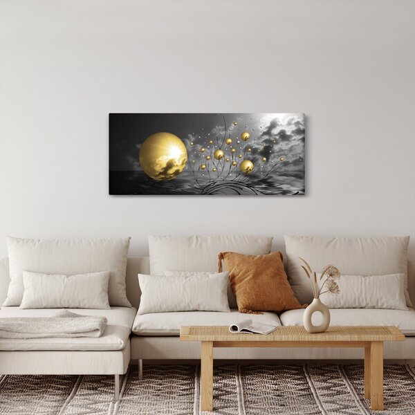 Okker gömbök képe (120x50 cm)