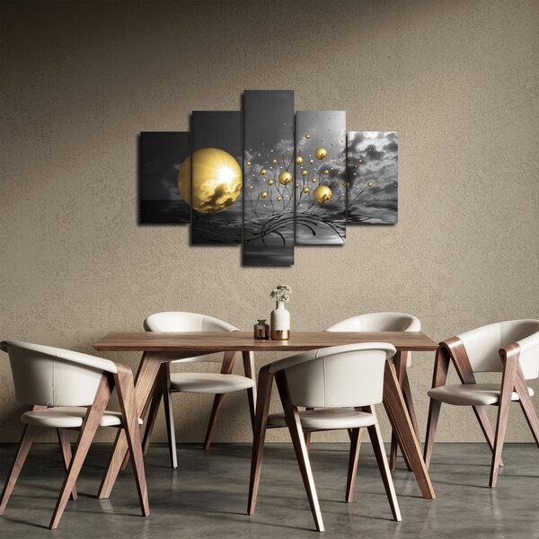 Okker gömbök képe (150x105 cm)