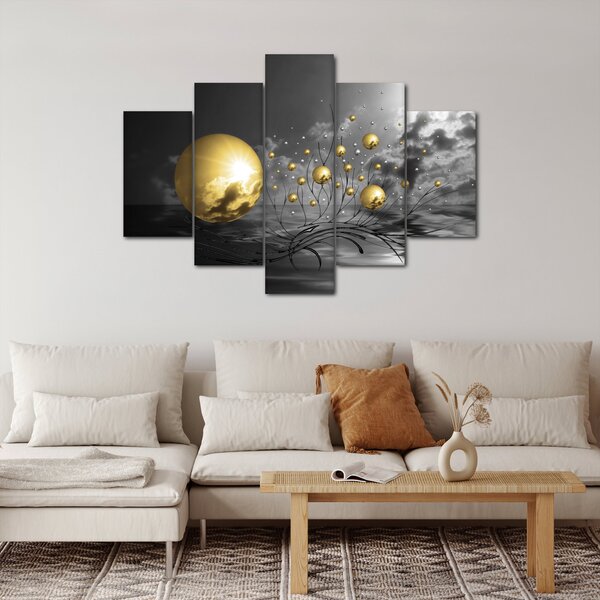 Okker gömbök képe (150x105 cm)