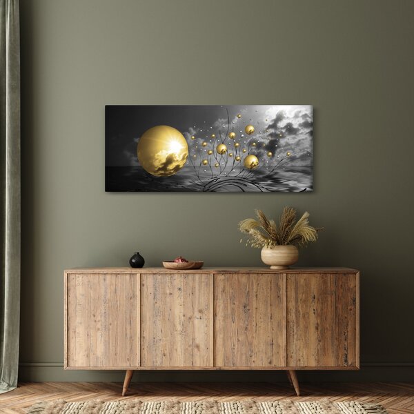 Okker gömbök képe (120x50 cm)