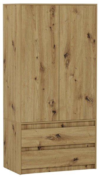 Mobene Gardróbszekrény B9 2 ajtós - 2 fiókos , artisan tölgy