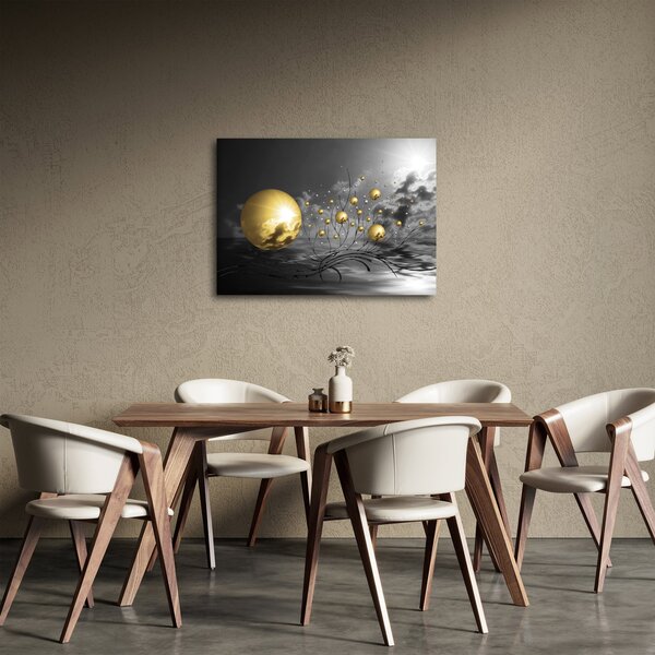 Okker gömbök képe (70x50 cm)