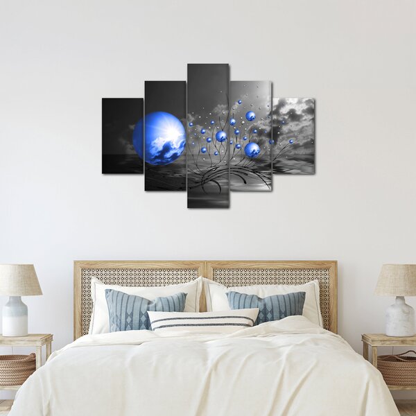 Világoskék gömbök képe (150x105 cm)