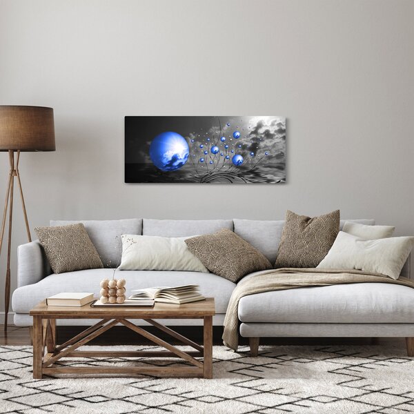Világoskék gömbök képe (120x50 cm)