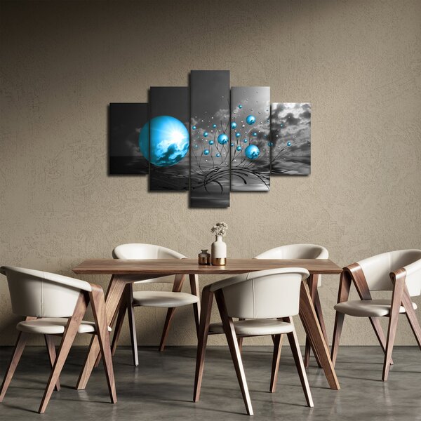 Sötétkék gömbök képe (150x105 cm)