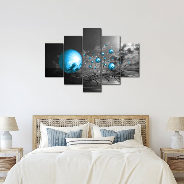 Sötétkék gömbök képe (150x105 cm)