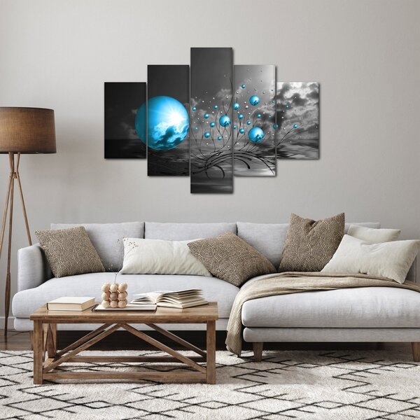 Sötétkék gömbök képe (150x105 cm)