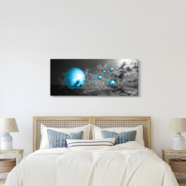 Sötétkék gömbök képe (120x50 cm)