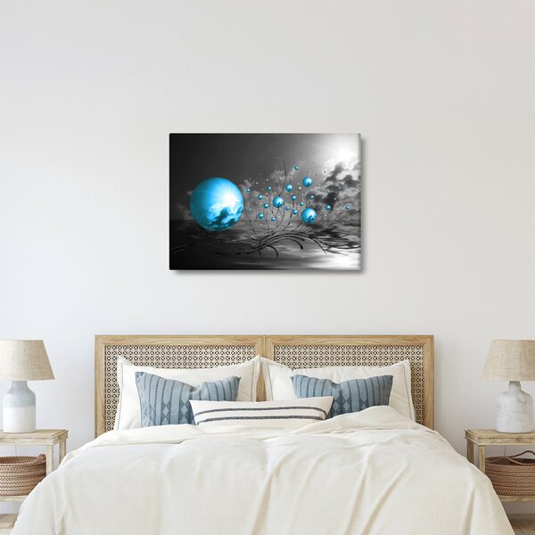 Sötétkék gömbök képe (70x50 cm)