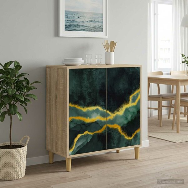 VidaXL Széf WIJHE Sonoma 69 x 33 x 75 cm Szerelt Fa