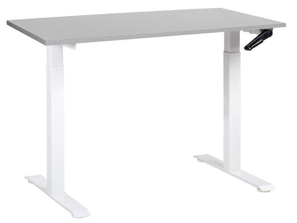 Manuálisan állítható asztal DESTINES 120 cm 72 cm Szürke/fehér