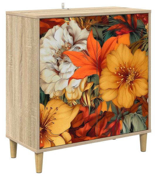 VidaXL Széf GENNEP Sonoma 69 x 33 x 75 cm Szerelt Fa