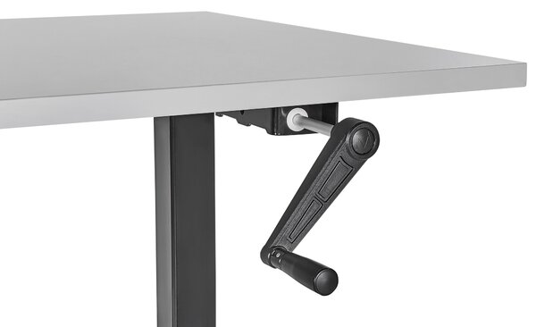 Manuálisan állítható asztal DESTINES Szürke/fekete 120 cm 72 cm