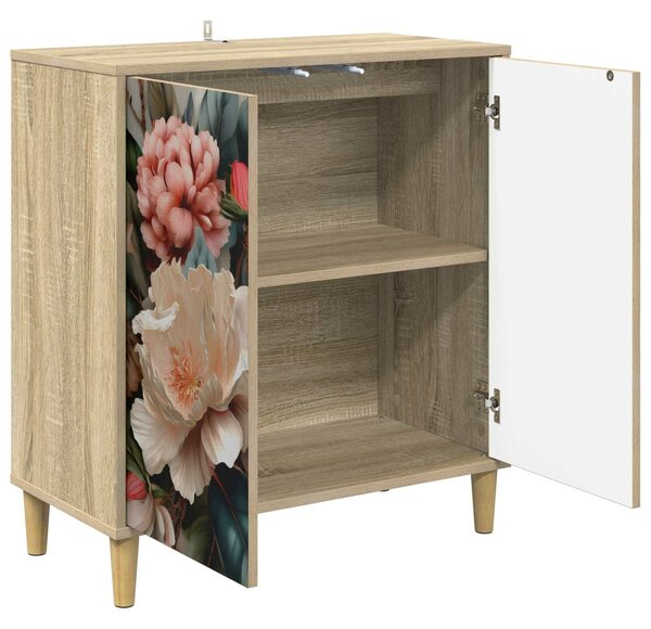 VidaXL Széf BORNE Sonoma 69 x 33 x 75 cm Szerelt Fa