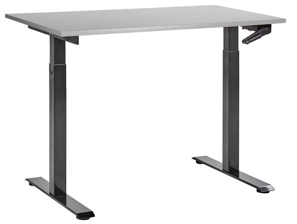 Manuálisan állítható asztal DESTINES Szürke/fekete 120 cm 72 cm