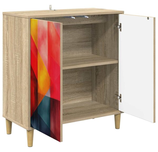 VidaXL Széf HEESCH Sonoma 69 x 33 x 75 cm Szerelt Fa