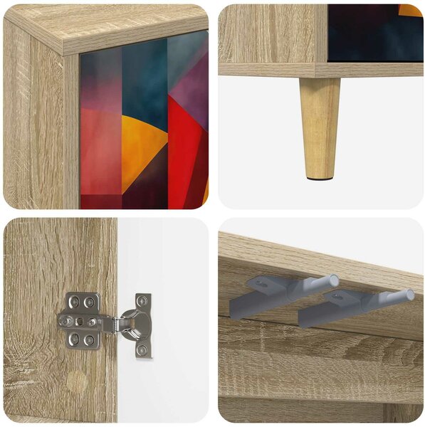 VidaXL Széf HEESCH Sonoma 102 x 33 x 75 cm Szerelt Fa