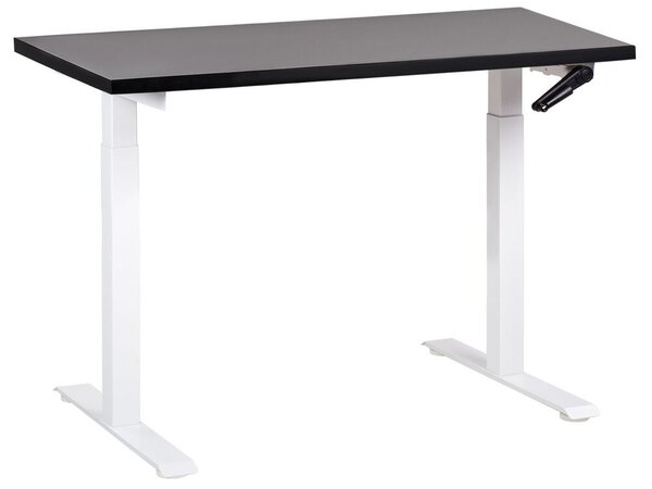 Manuálisan állítható asztal DESTINES 120 cm 72 cm Fekete/fehér