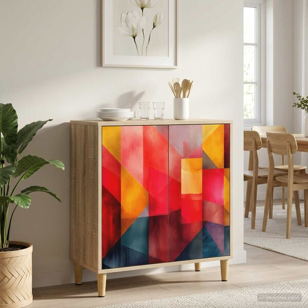 VidaXL Széf HEESCH Sonoma 69 x 33 x 75 cm Szerelt Fa