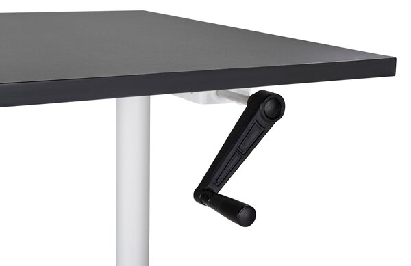 Manuálisan állítható asztal DESTINAS Fekete/fehér 160 cm 72 cm