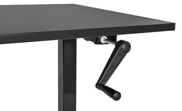 Manuálisan állítható asztal DESTINES Fekete 160 cm 72 cm