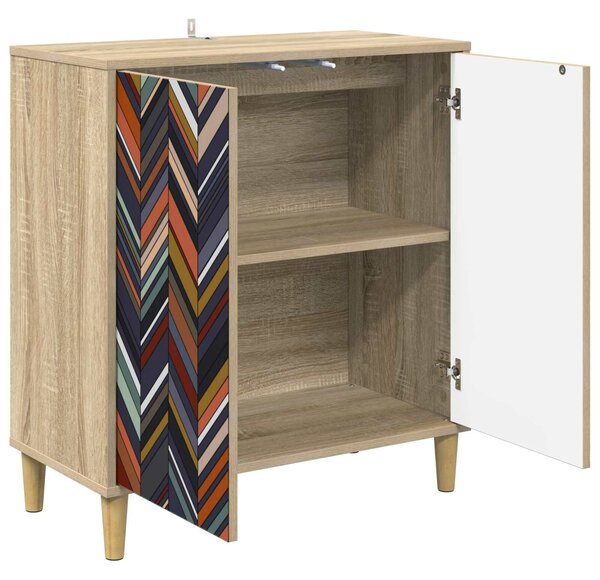VidaXL Széf OMMEN Sonoma 69 x 33 x 75 cm Szerelt Fa