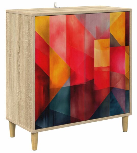 VidaXL Széf HEESCH Sonoma 69 x 33 x 75 cm Szerelt Fa