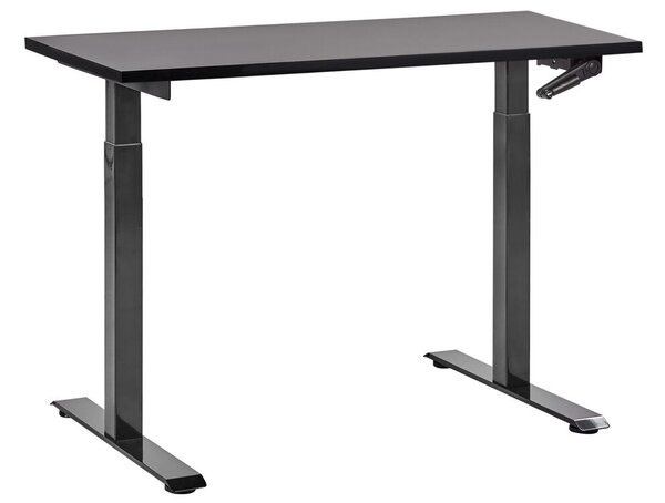 Manuálisan állítható asztal DESTINES Fekete 120 cm 72 cm