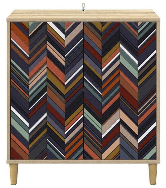 VidaXL Széf OMMEN Sonoma 69 x 33 x 75 cm Szerelt Fa