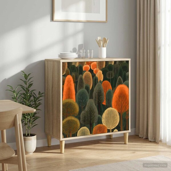 VidaXL Széf ZAANDAM Sonoma 69 x 33 x 75 cm Szerelt Fa