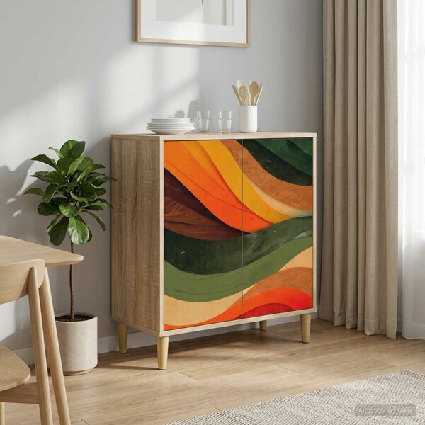 VidaXL Széf BONN Sonoma 69 x 33 x 75 cm Szerelt Fa