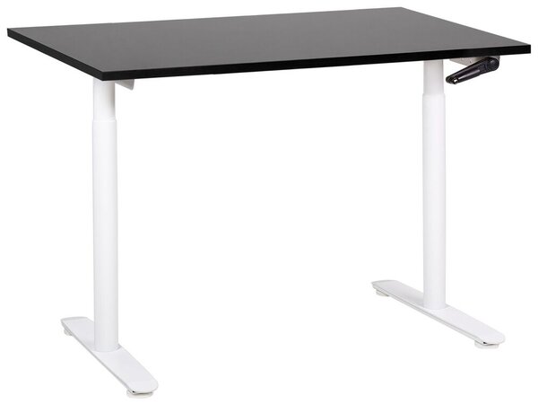 Manuálisan állítható asztal DESTINAS Fekete/fehér 120 cm 72 cm