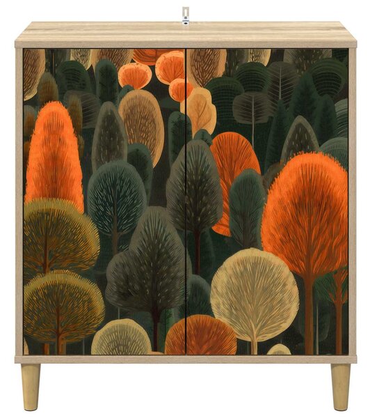 VidaXL Széf ZAANDAM Sonoma 69 x 33 x 75 cm Szerelt Fa