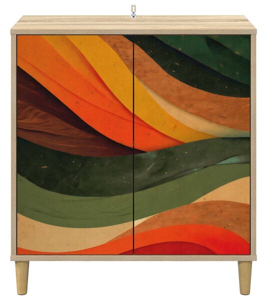 VidaXL Széf BONN Sonoma 69 x 33 x 75 cm Szerelt Fa