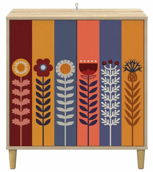 VidaXL Széf ESSEN Sonoma 69 x 33 x 75 cm Szerelt Fa