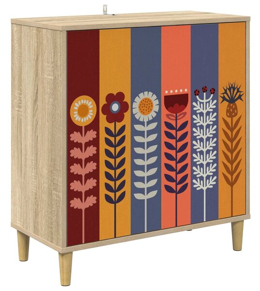 VidaXL Széf ESSEN Sonoma 69 x 33 x 75 cm Szerelt Fa