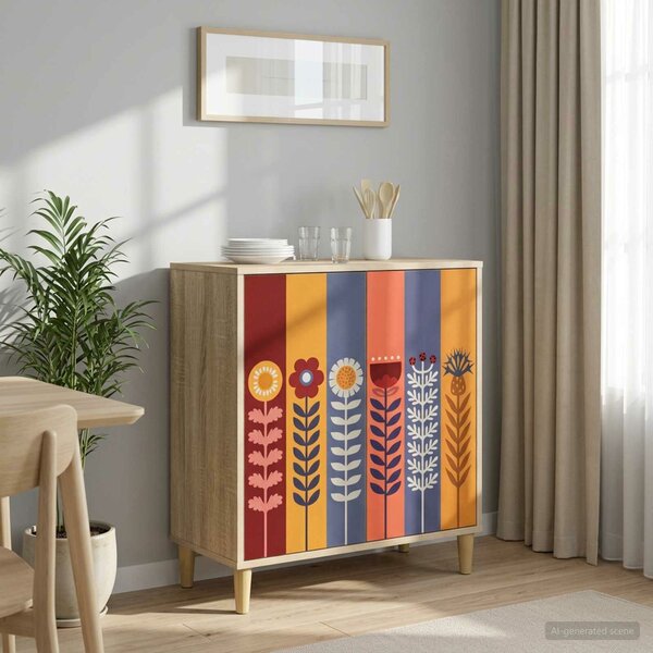 VidaXL Széf ESSEN Sonoma 69 x 33 x 75 cm Szerelt Fa