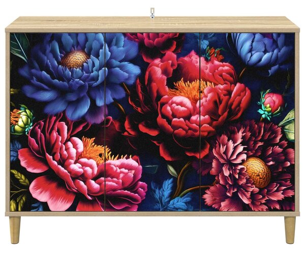 VidaXL Széf KIEL Sonoma 102 x 33 x 75 cm Szerelt Fa