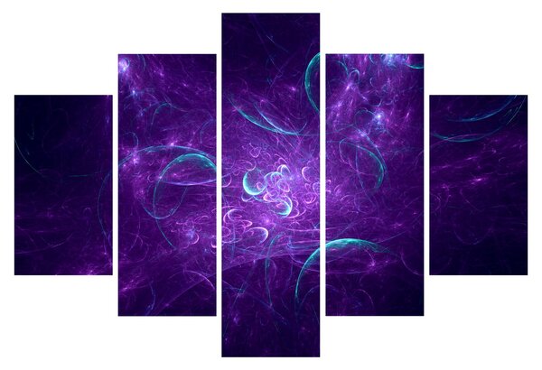 Modern kék absztrakció képe (150x105 cm)