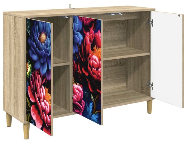 VidaXL Széf KIEL Sonoma 102 x 33 x 75 cm Szerelt Fa