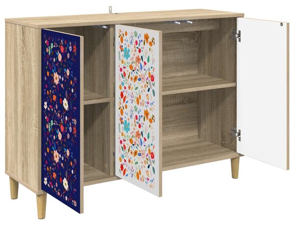VidaXL Széf MAINZ Sonoma 102 x 33 x 75 cm Szerelt Fa