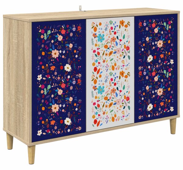 VidaXL Széf MAINZ Sonoma 102 x 33 x 75 cm Szerelt Fa
