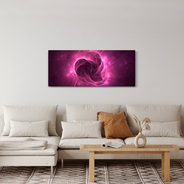 Modern rózsaszín absztrakció képe (120x50 cm)