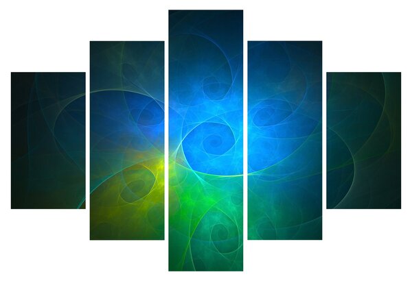 Kék absztrakció képe (150x105 cm)